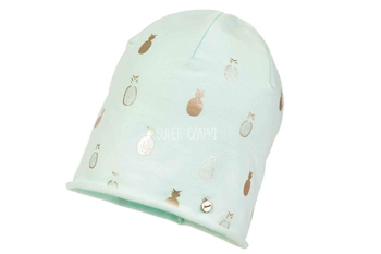 JAMIKS Dina czapka dla dziewczynki beanie ananasy seledynowa