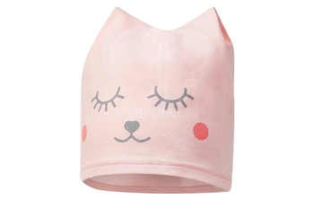 BROEL Reno czapka dla dziewczynki na wiosnę kotek różowa