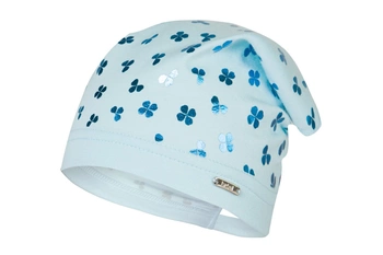 BROEL Novia czapka chustka dla dziewczynki wiskoza aqua