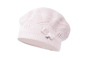 Jamiks APOLONIA czapka beret dla dziewczynki brudny róż