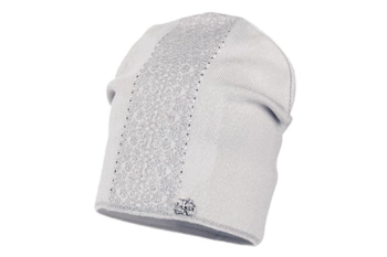 Jamiks Eva czapka dla dziewczynki dzianinowa wiskoza szara