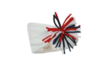 Pupill Trio szeroka opaska dla dziewczynki frędzle biała