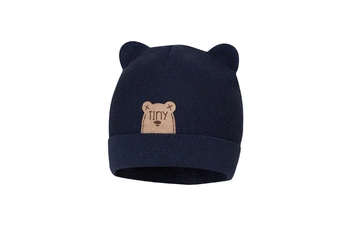Broel ATANAZY czapka dla chłopca uszka granat